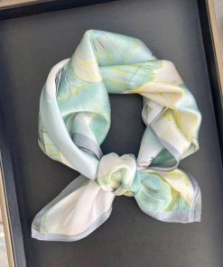 Khăn Lụa Thời Trang Cao Cấp Họa Tiết Pastel Lotus